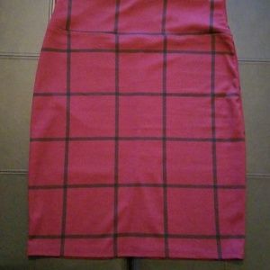 Plaid stretch skirt size XL